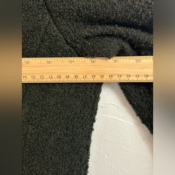 SANDRO Wool Peacoat Midi Maxi Long Line Single Army Green Vintage Kate Middleton - Picture 11 of 16